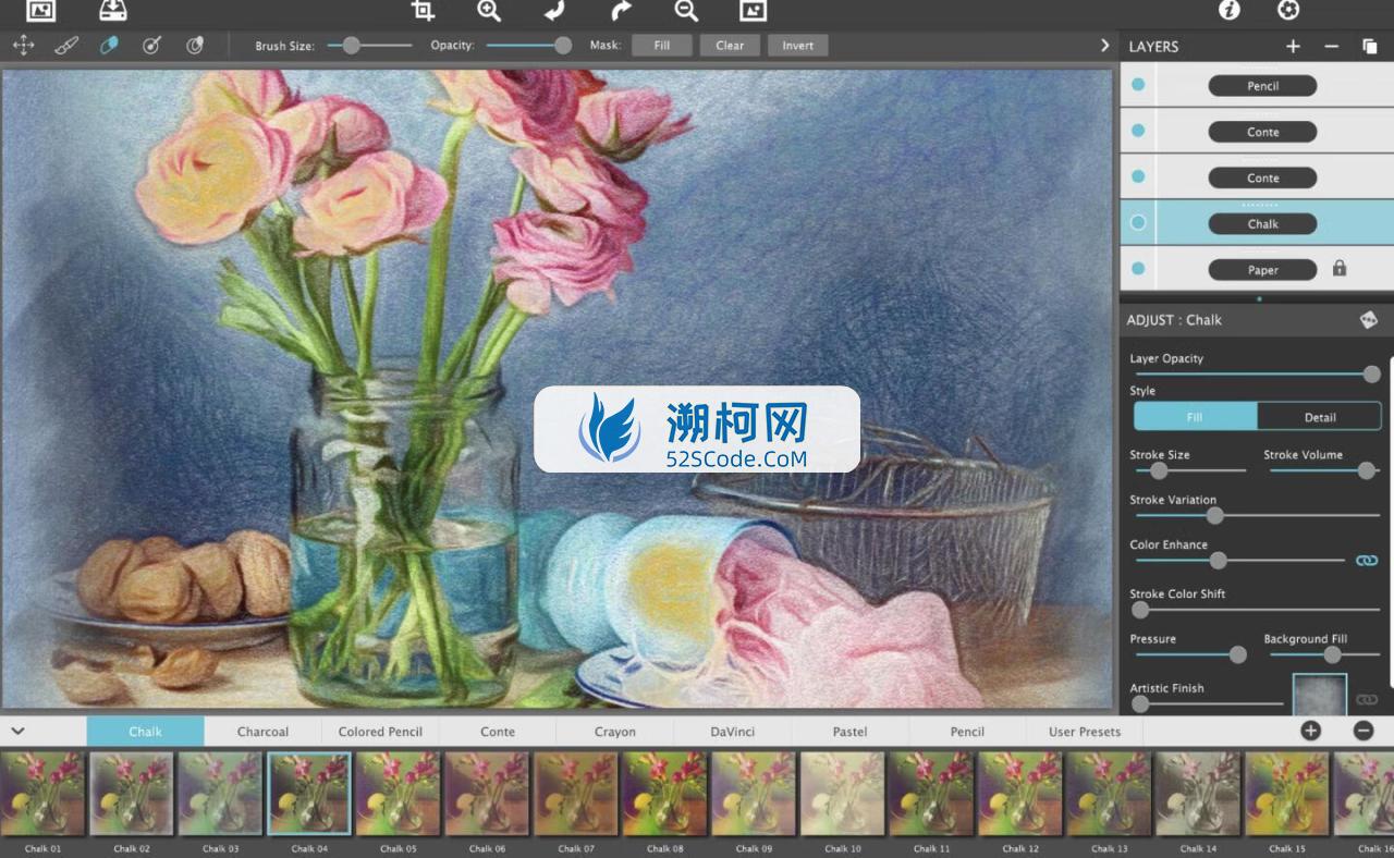 JixiPix Pastello Pro for Mac v6.0.102激活版 照片转绘画特效工具