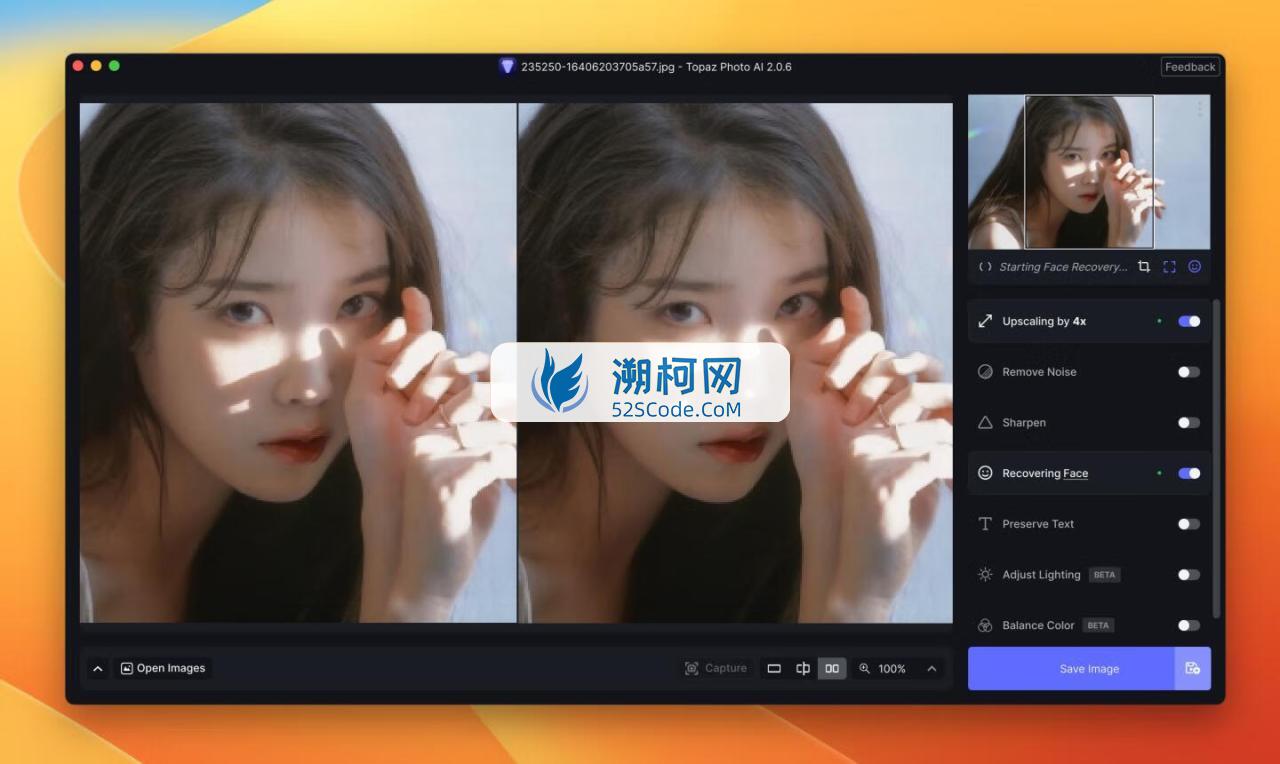 Topaz Photo AI for Mac v3.6.2 补丁版人工智能降噪软件无损放大
