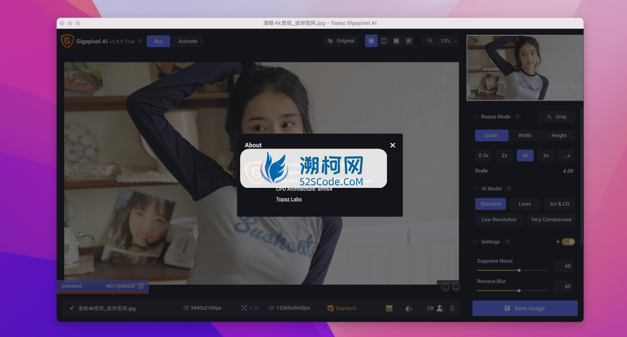 Topaz Gigapixel AI for Mac v8.3.2 激活版 图片无损放大软件