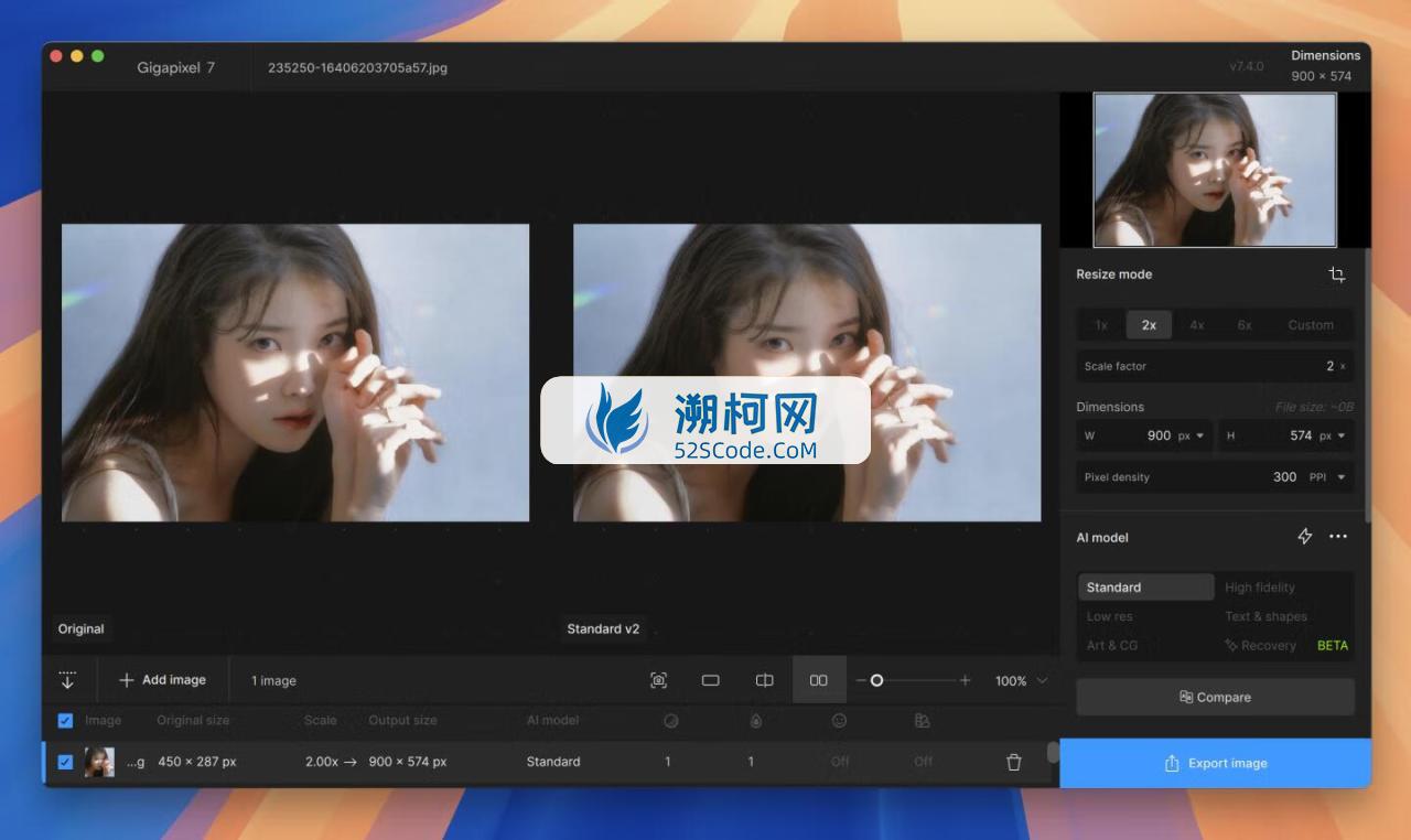 Topaz Gigapixel AI for Mac v7.4.0 直装版 图片无损放大软件