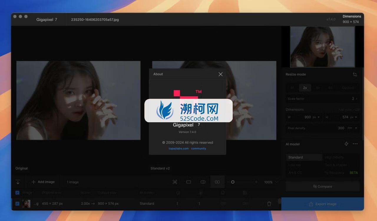 Topaz Gigapixel AI for Mac v7.4.0 直装版 图片无损放大软件