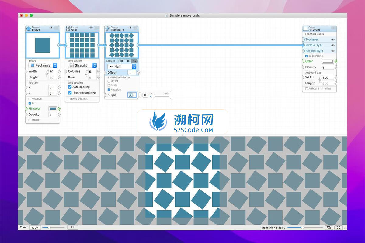 PatterNodes 3 for Mac v3.3.3 直装版 矢量图形模式创建软件
