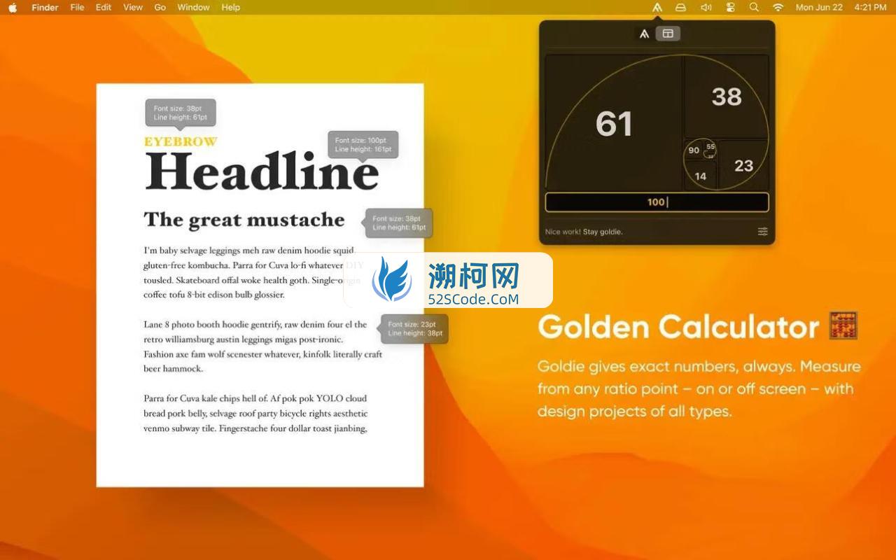 Goldie App for Mac v2.3.0 免激活 黄金比例设计软件