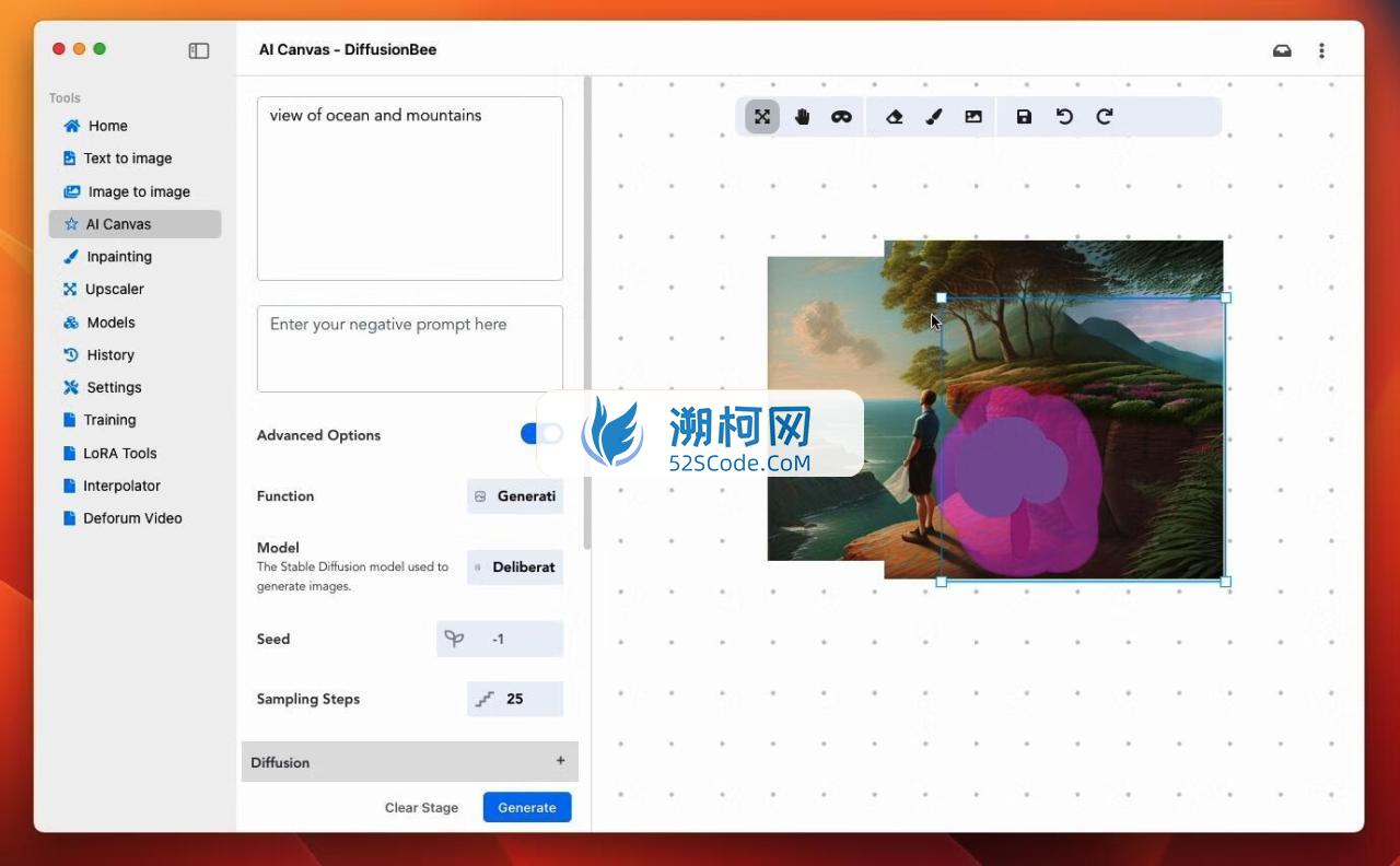 DiffusionBee for Mac v2.5.1 英文版 终极创意 AI 工具套件