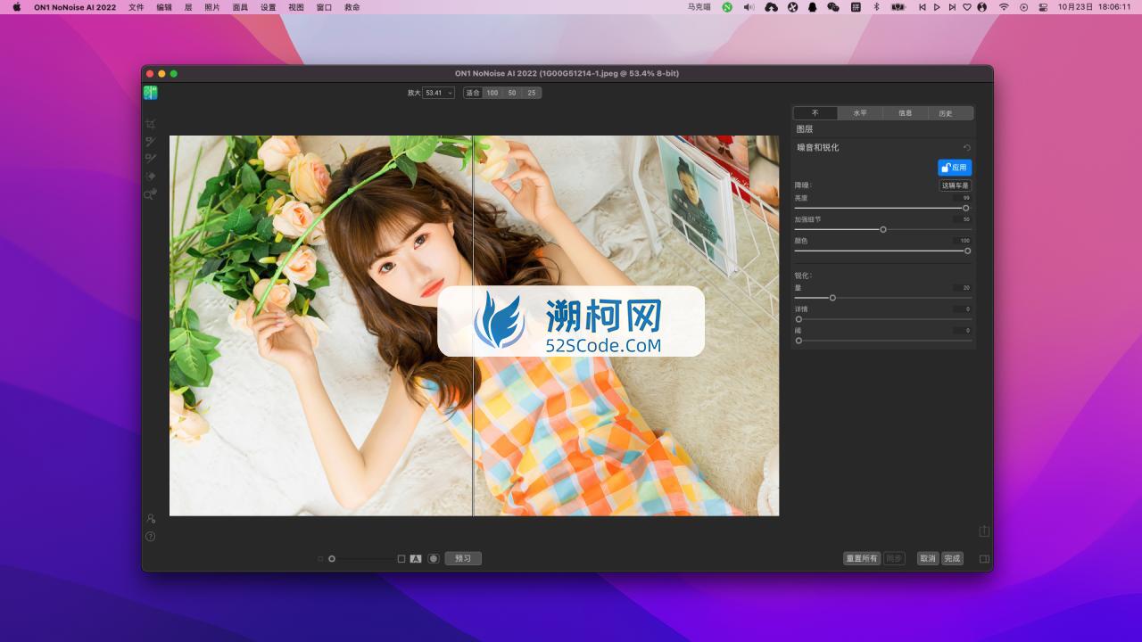 ON1 NoNoise AI 2023 for mac v17.0.2.13102中文版 ai摄影降噪软件