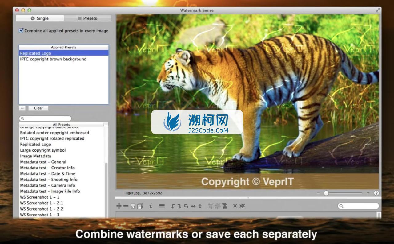 Watermark Sense for Mac v1.4.4激活版 批量图像水印添加工具