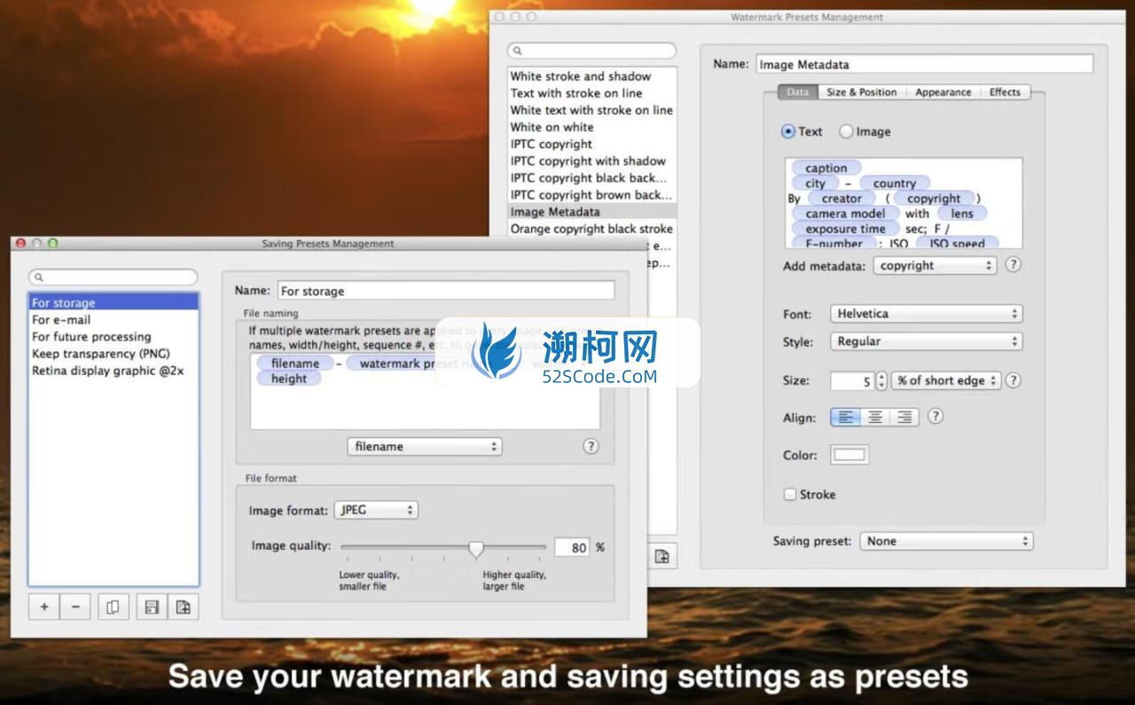 Watermark Sense for Mac v1.4.4激活版 批量图像水印添加工具