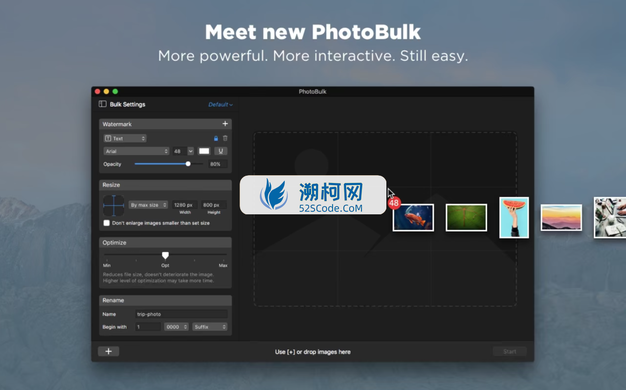 PhotoBulk for Mac v2.7激活版 图像批量添加水印工具