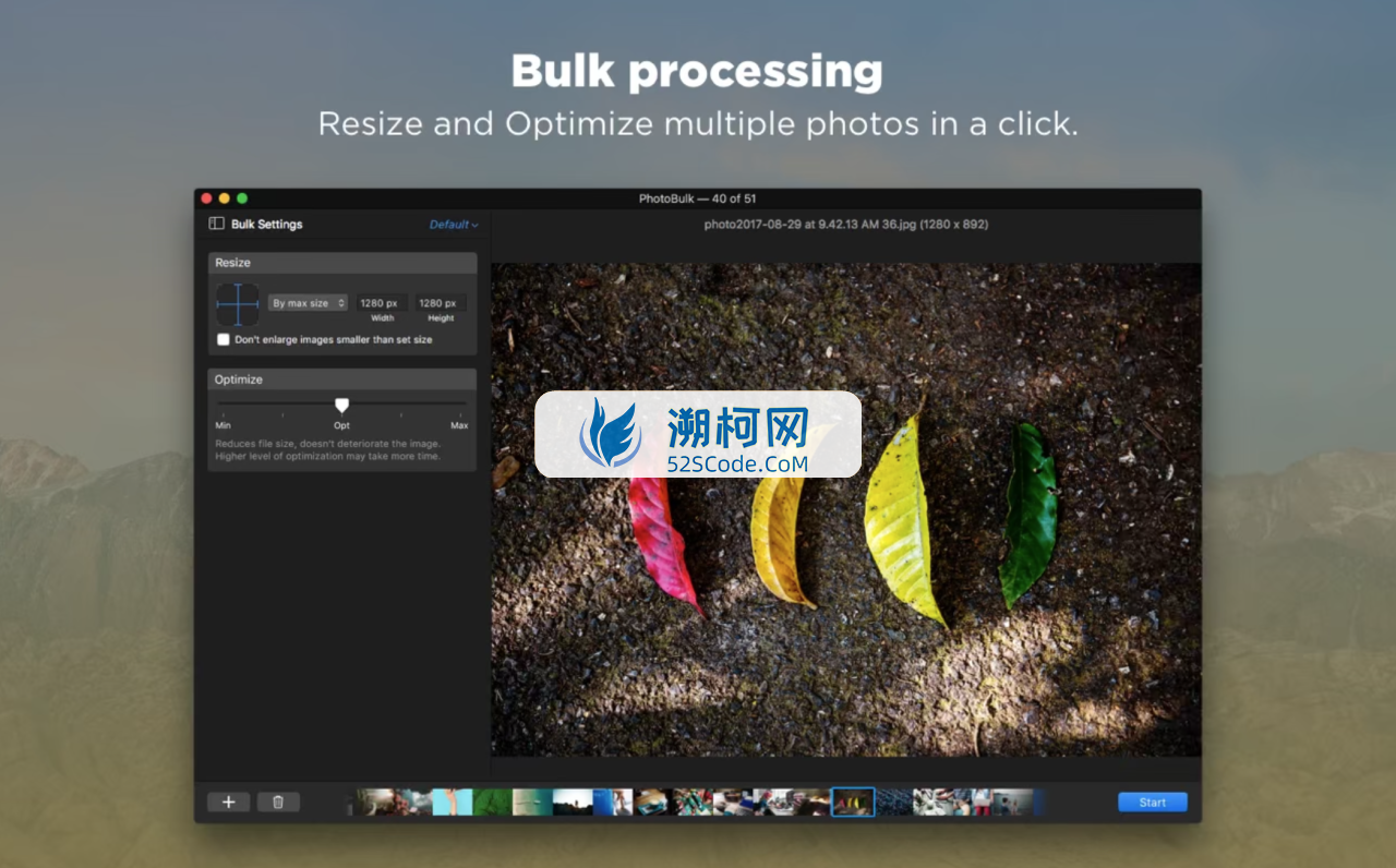 PhotoBulk for Mac v2.7激活版 图像批量添加水印工具