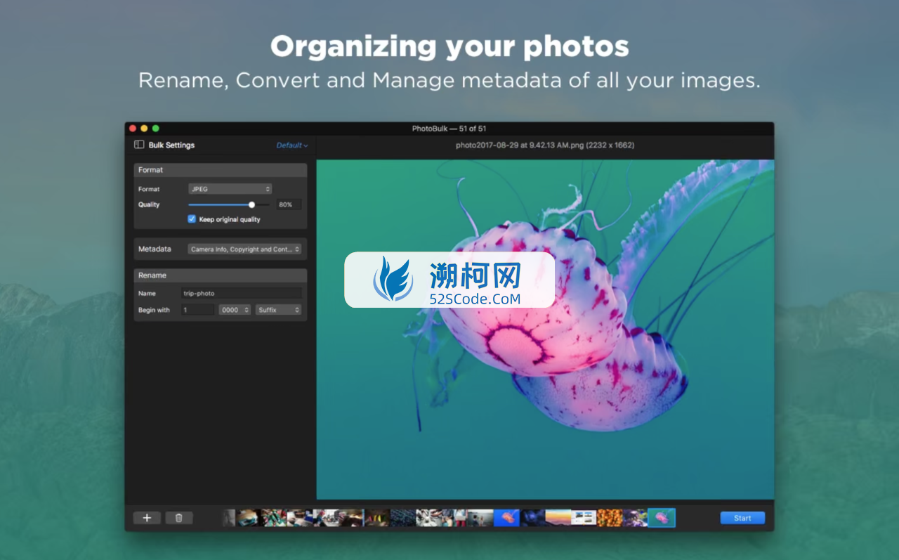 PhotoBulk for Mac v2.7激活版 图像批量添加水印工具