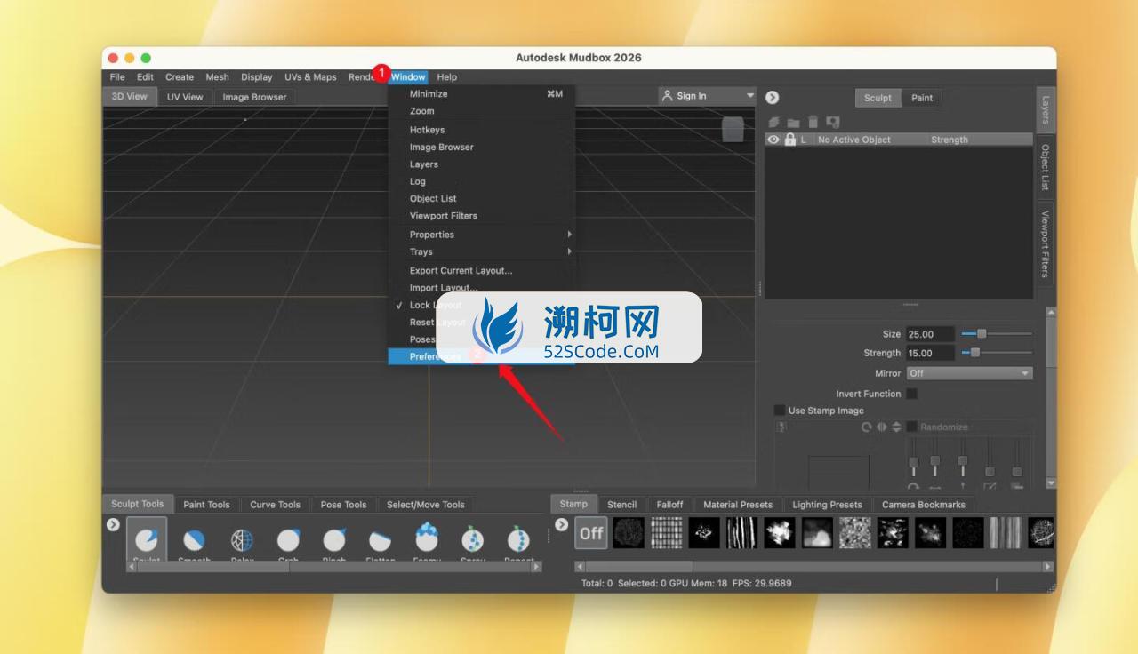 👍Autodesk Mudbox 2026 for Mac v2026 (1.0.3.49)永久中文破解版 3D数字绘画和雕刻软件 支持intel/M1-4