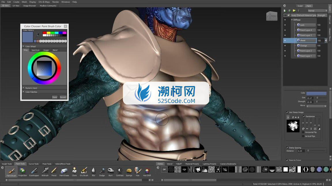 👍Autodesk Mudbox 2026 for Mac v2026 (1.0.3.49)永久中文破解版 3D数字绘画和雕刻软件 支持intel/M1-4