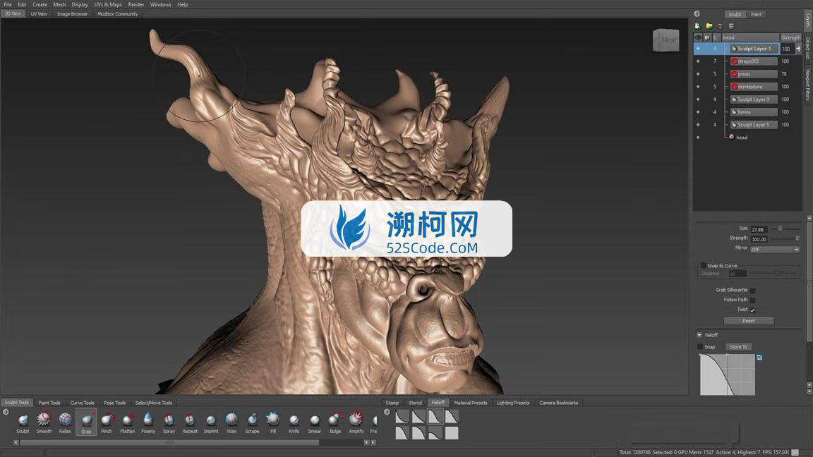 👍Autodesk Mudbox 2026 for Mac v2026 (1.0.3.49)永久中文破解版 3D数字绘画和雕刻软件 支持intel/M1-4
