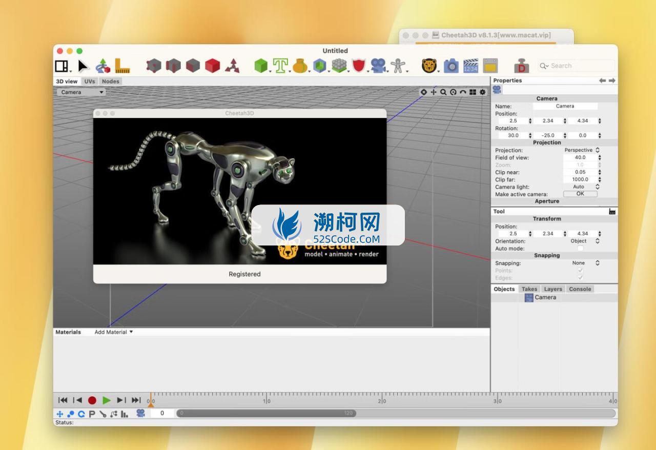 Cheetah3D for mac v8.1.3激活版 3D渲染建模软件