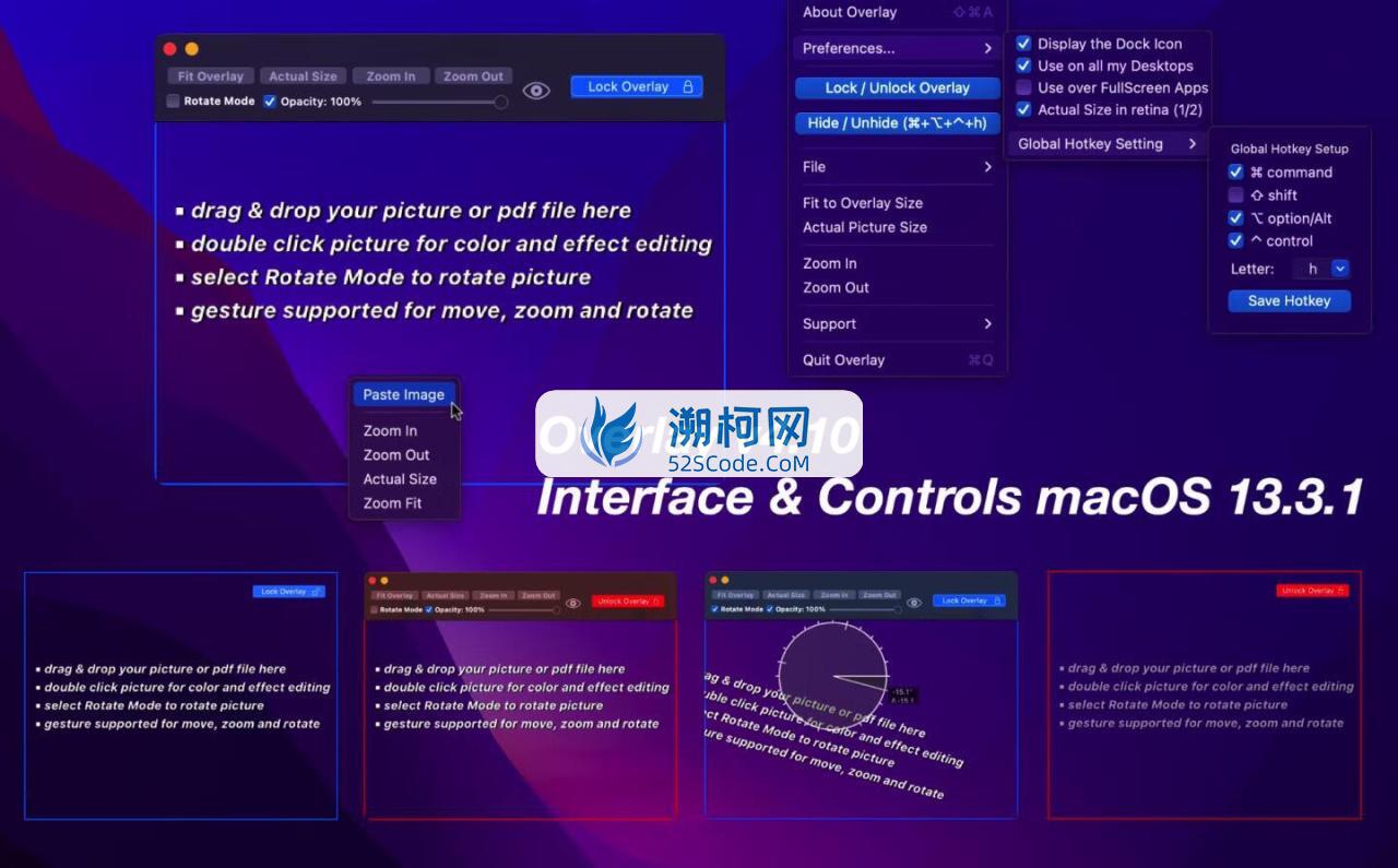 Overlay for Mac v4.32 英文激活版 图像和文档透明显示工具