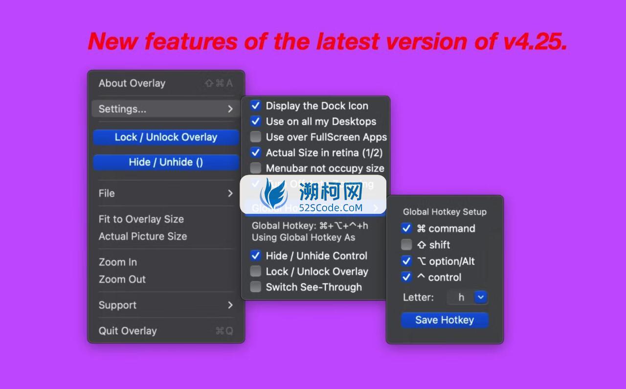 Overlay for Mac v4.32 英文激活版 图像和文档透明显示工具