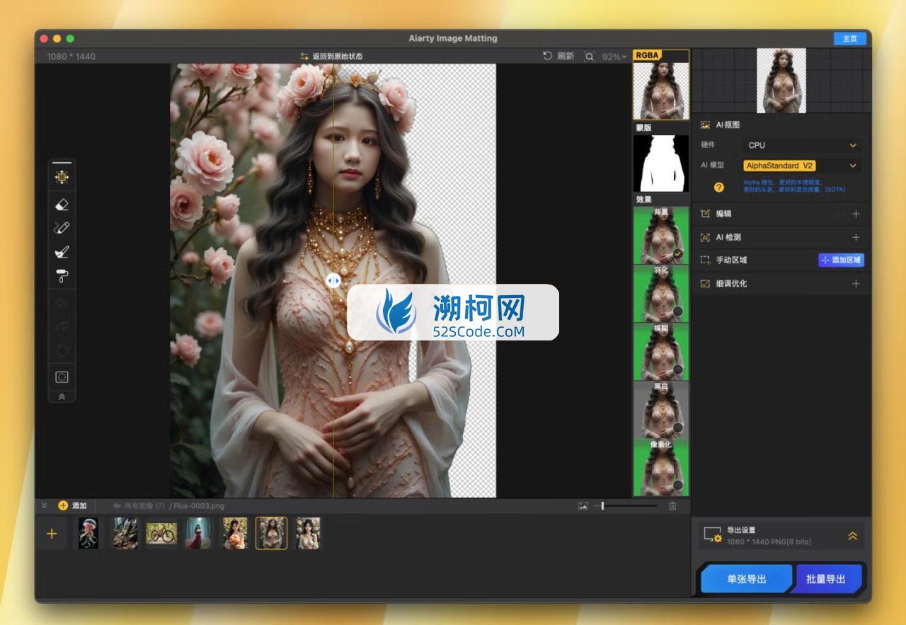 Aiarty Image Matting for Mac v2.3激活版 AI图像抠图工具