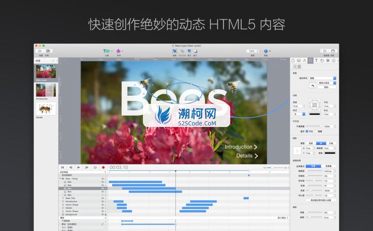 Hype 4 Pro for Mac v4.1.19 中文激活版 HTML5动画制作软件