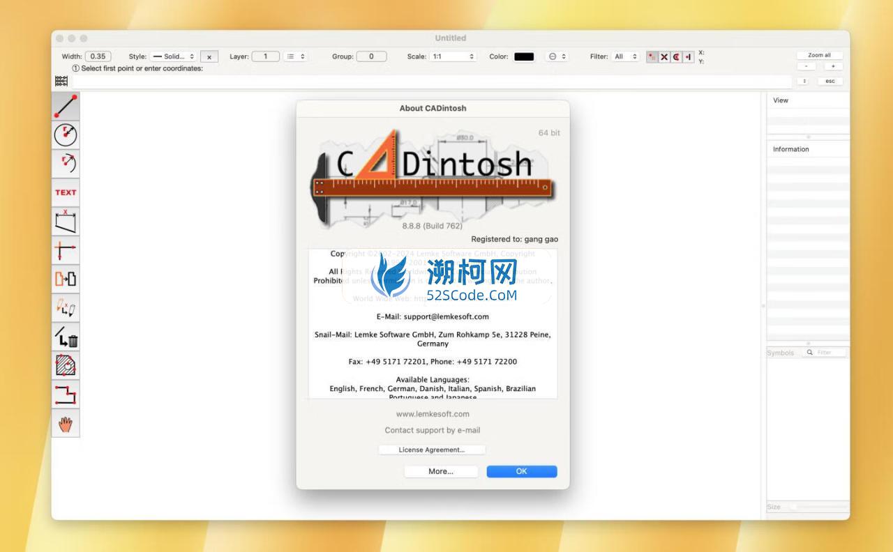 CADintosh X for Mac v8.8.8(762)注册版 CAD制图软件