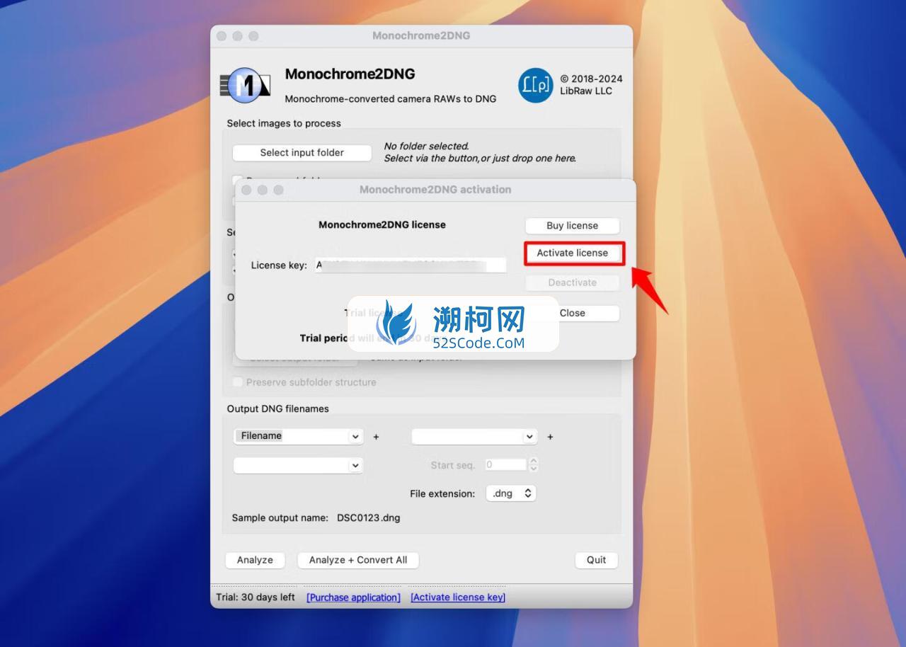 LibRaw Monochrome2DNG for Mac v1.7.0.72激活版 DNG格式转换器