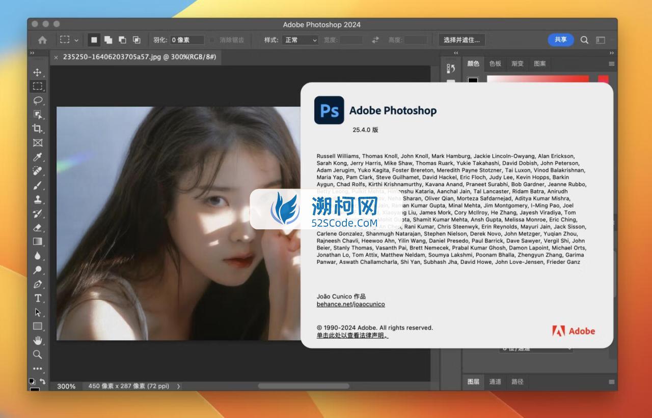 Adobe Photoshop 2024 for Mac v25.4 中文激活正式版 intel/M1通用(ps2024) 不支持神经滤镜 Neural Filters 不支持Ai创成式填充