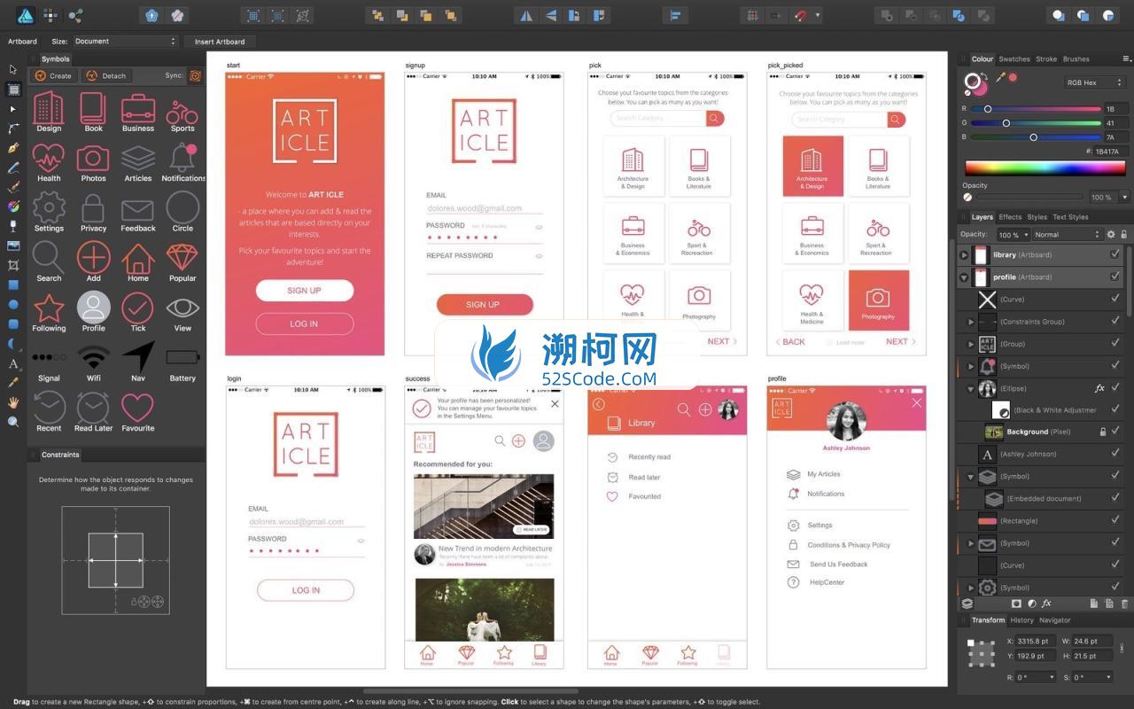 Affinity Designer for Mac v1.10.6中文注册版 好用的矢量图设计软件