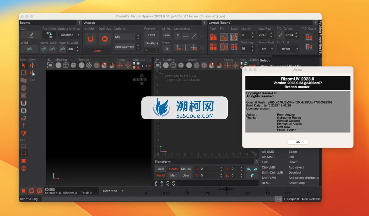 RizomUV for Mac v2023.0激活版 三维模型展UV软件