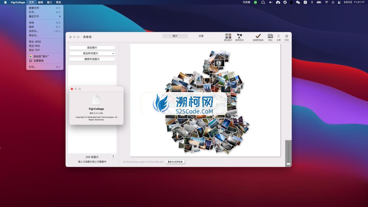 FigrCollage for Mac v3.2.7 中文破解版 – 将照片拼成任意形状的照片墙