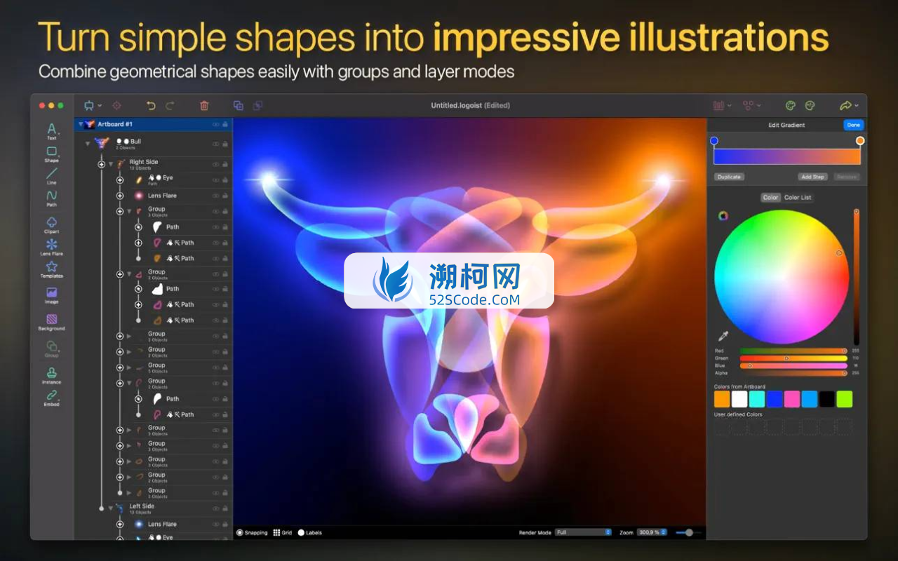 Logoist 4 for Mac v4.2.1中文激活版 图标制作软件