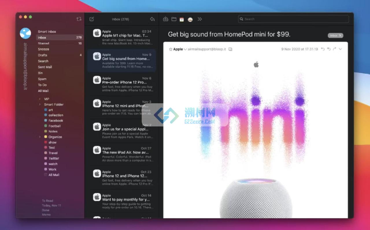 Airmail 5 for Mac v5.7.7 中文激活版 快如闪电的电子邮件客户端工具