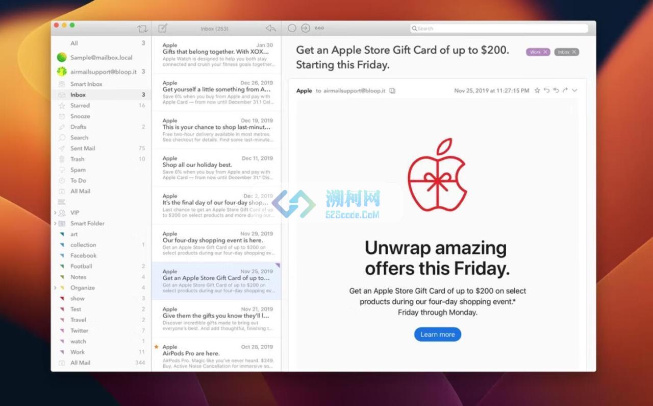 Airmail 5 for Mac v5.7.7 中文激活版 快如闪电的电子邮件客户端工具