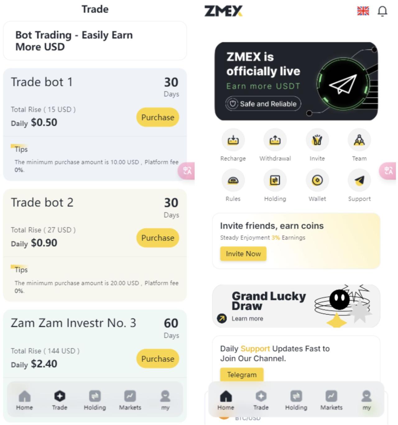 海外版ai量化区块链理财系统源码，UI精美很不错的一套代码