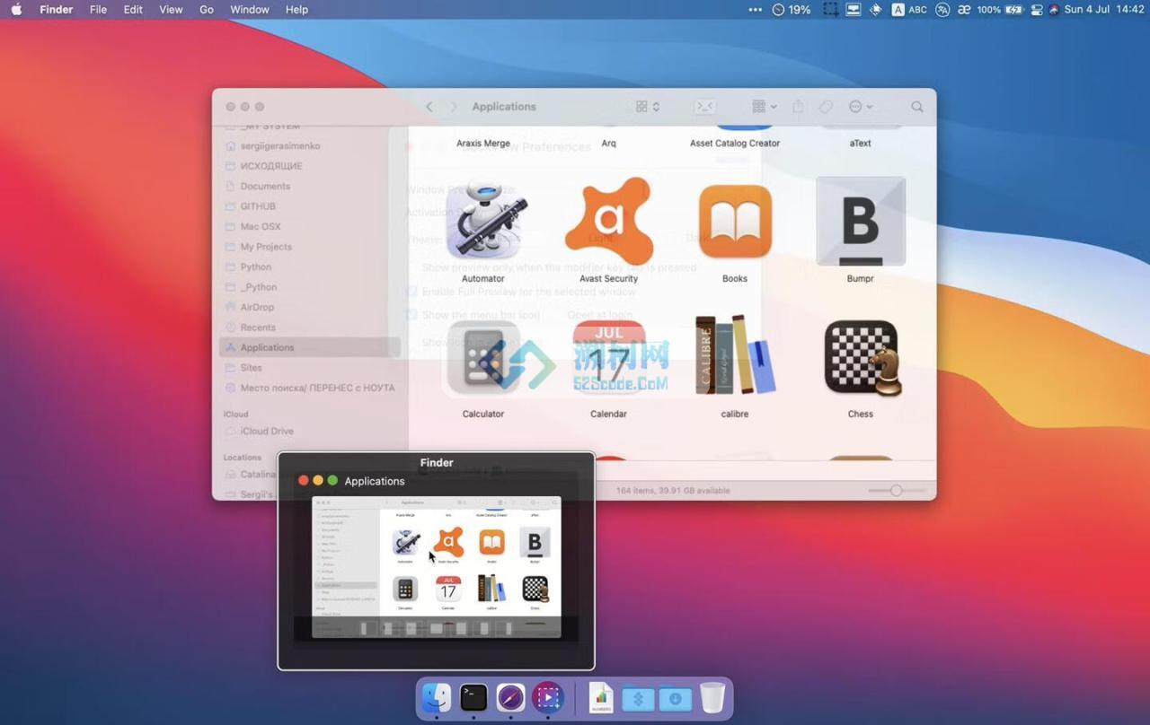 DockView for Mac Dock v1.5.3激活版 窗口预览工具