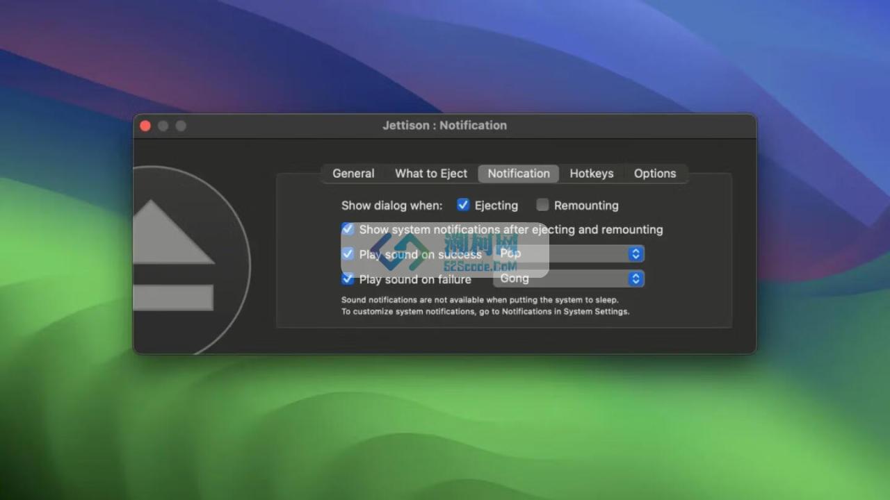 Jettison for Mac v1.9.1直装版 外部磁盘弹出辅助工具