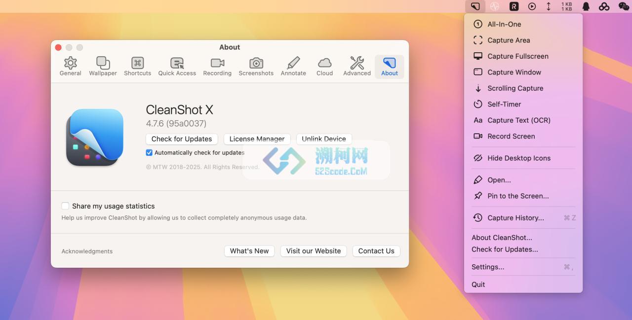 CleanShot X for mac v4.5.1CR2 英文激活版 简单好用的录屏截图工具