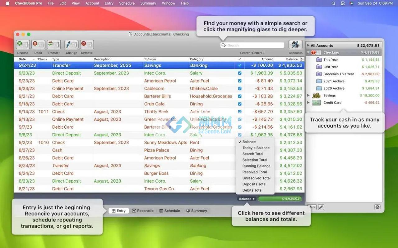 CheckBook Pro for mac v2.7.30激活版 优秀的个人理财管理软件