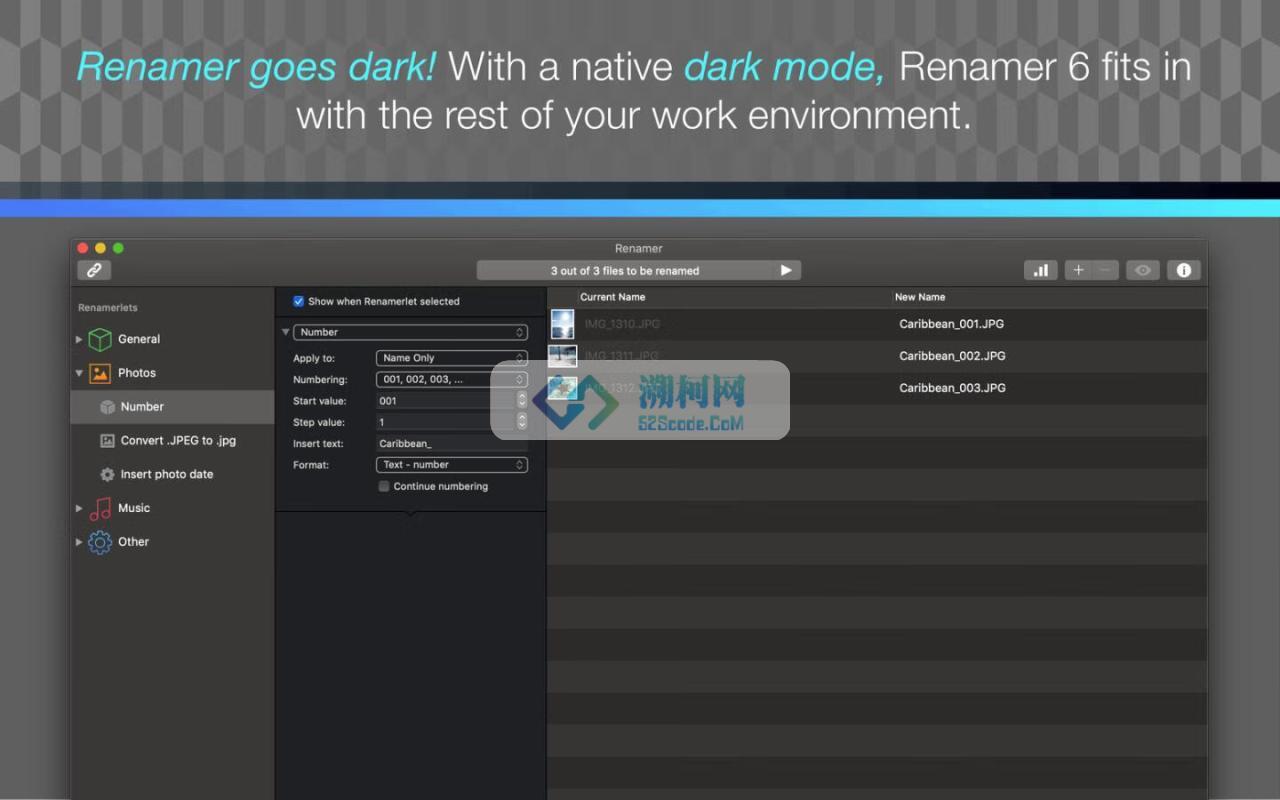 Renamer for Mac v7.0.20 中文激活版/直破版 文件批量重命名软件