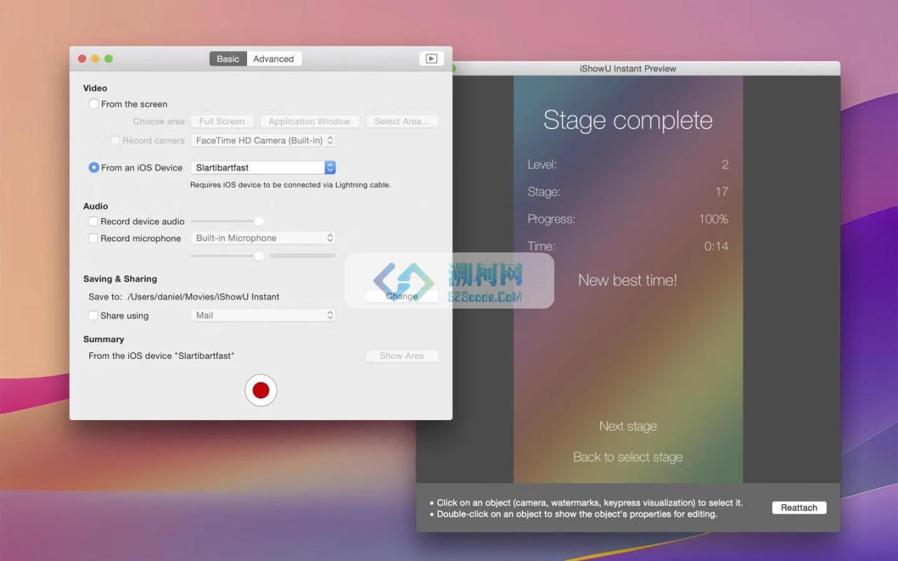 iShowU Instant for Mac v1.4.20 (1491)英文直装版 强大的实时屏幕录像工具