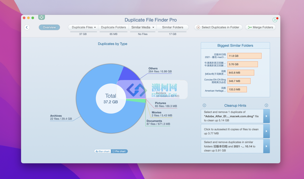 Duplicate File Finder Pro for mac v8.4.1 (918) 中文激活版 重复文件快速查找器
