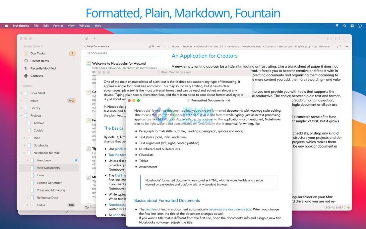 Notebooks for Mac v3.4.2 激活版 多功能记事本