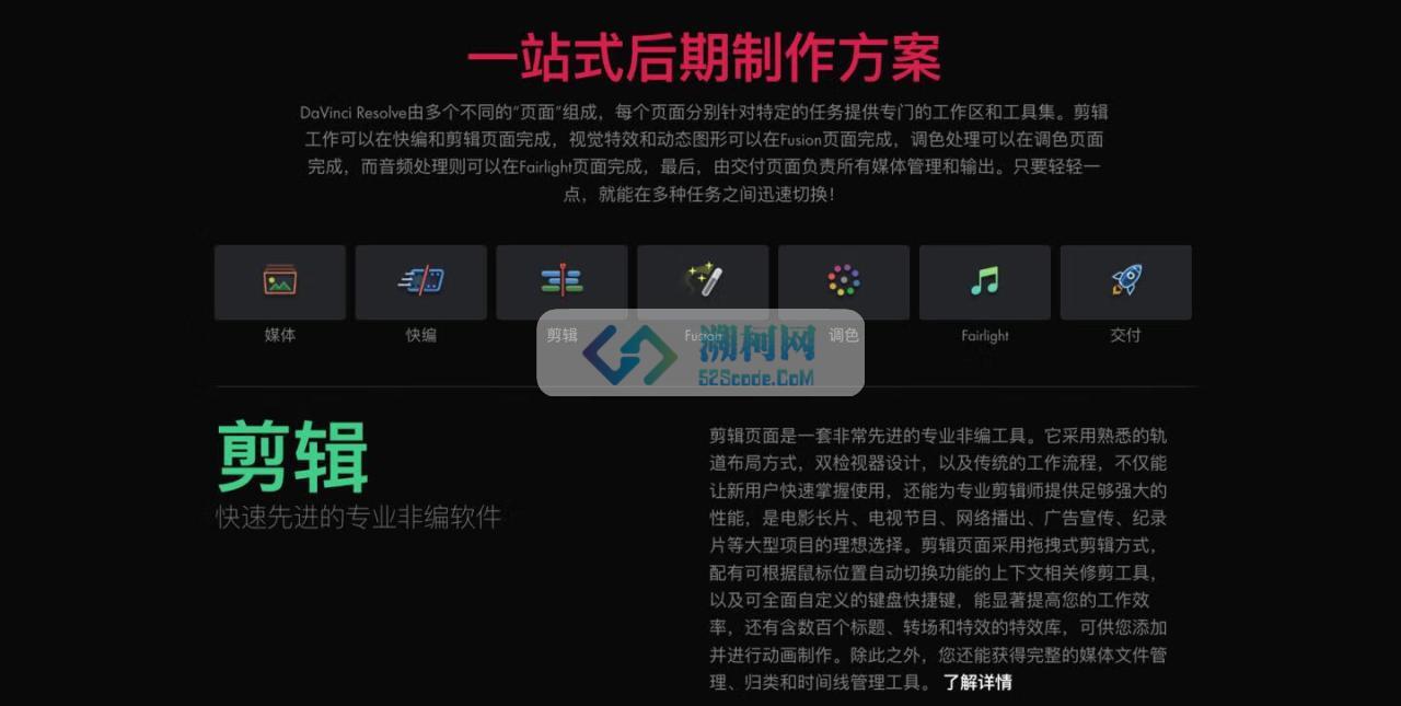 👍 DaVinci Resolve Studio 20 v20.0.49 达芬奇中文破解正式版 视频调色剪辑软件