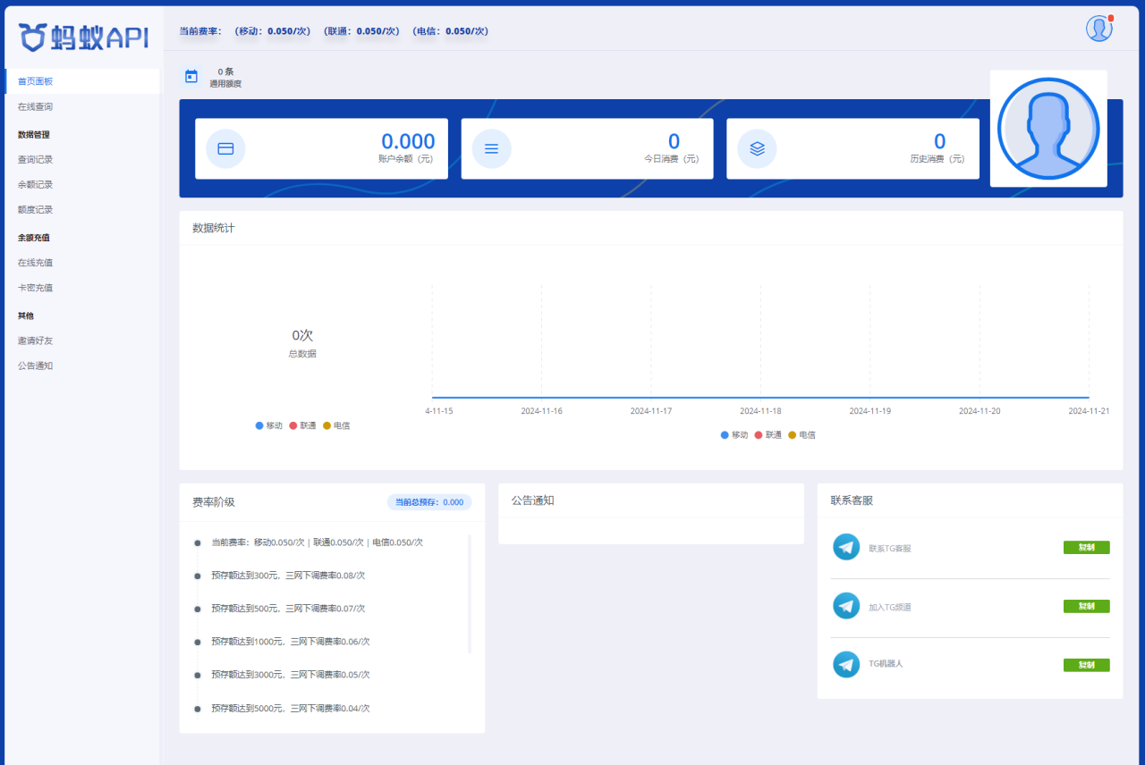 话费三方支付系统源码/基于TP6框架的三网话费余额系统源码/查询API系统源码