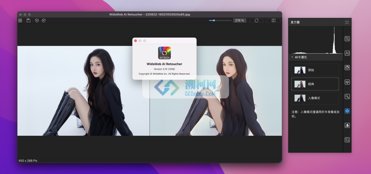 WidsMob AI Retoucher for Mac v3.10中文版 AI照片编辑工具