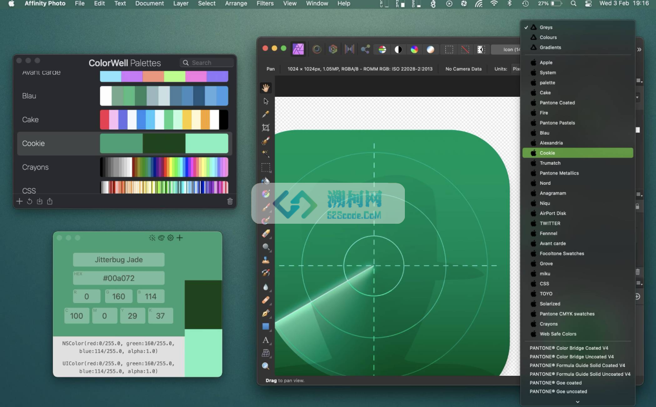 ColorWell for mac v7.6.2 中文激活版 网页颜色代码提取工具