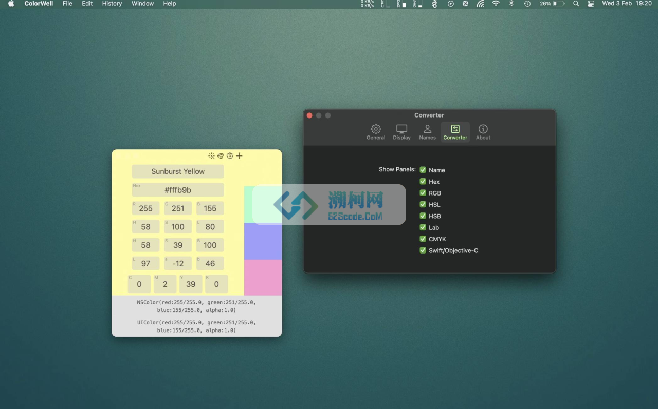 ColorWell for mac v7.6.2 中文激活版 网页颜色代码提取工具