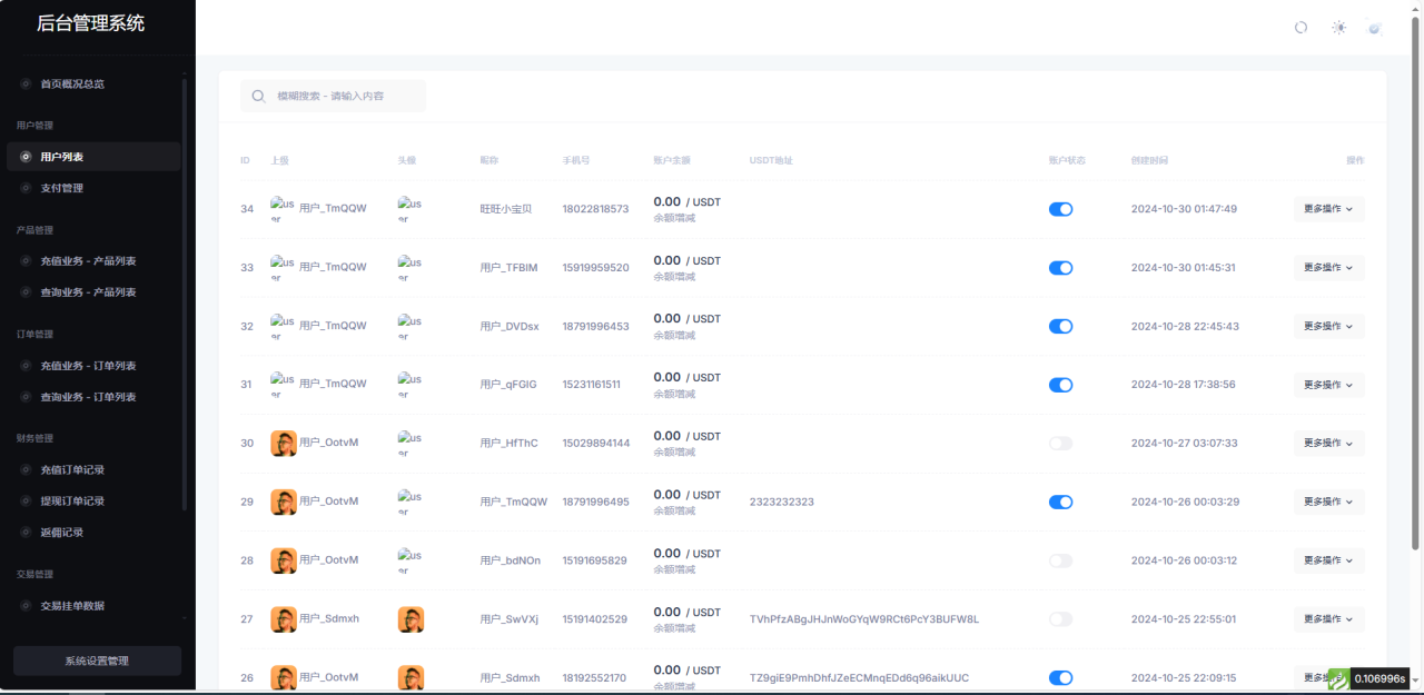 php7.4及以上 / mysql5.6 / 伪静态：thinkphp / 运行目录：/public / 修改数据库：/config/database.php /后台：/admin 账号密码 admin q2821706481 前端域名地址；http://www.89ye.com/ 账号
