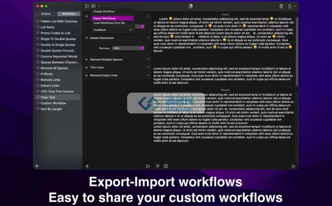 Text Workflow for mac v2.3 激活版 mac文本转换软件