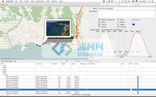 myTracks for mac v4.4.3 激活版 GPS轨迹记录器