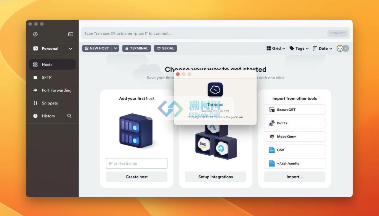 Termius for Mac v9.18.1 中文激活版 最好用的SSH连接客户端