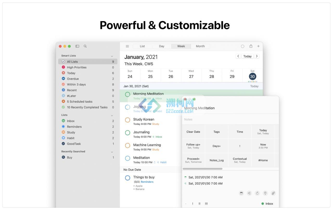 计划提醒任务管理工具 – GoodTask for Mac v7.9.3 中文破解版